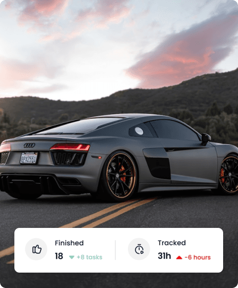 cars parked at garage